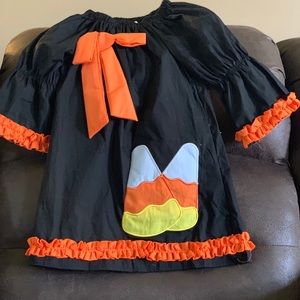 Little Girl Candy Corn dress Halloween